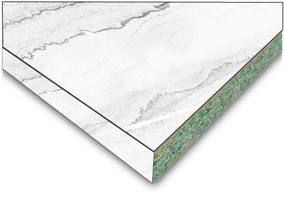 Столешница Slotex 3000x600x40 мм [UU/05] 8110 Azurita white