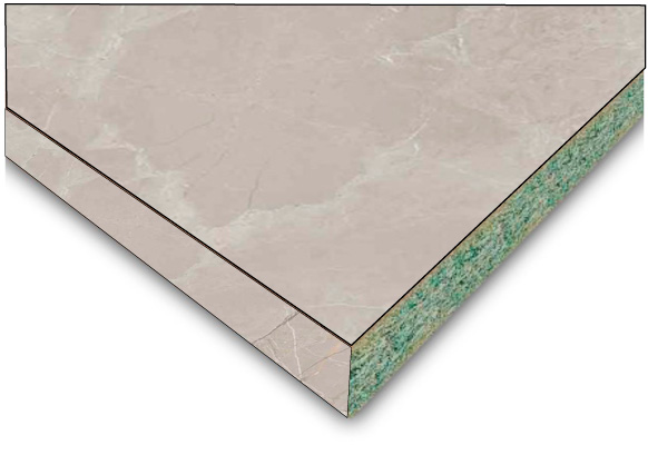 Столешница Slotex 4200x800x40 мм [ .00, U1/05] 6035_SL_Мрамор-серебристый