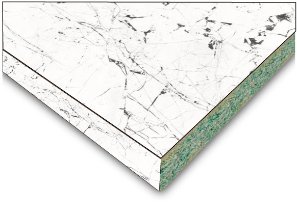 Столешница Slotex 4200x800x40 мм [UU/05] 7402 Мрамор белый